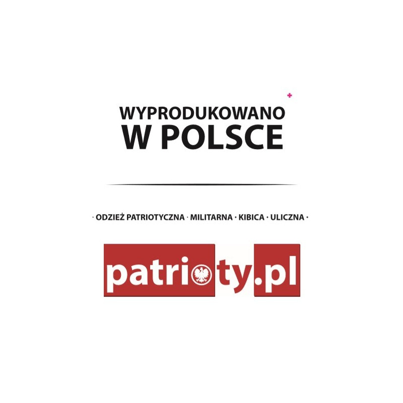 Bluza patriotyczna Pasy Polska - rozpinana czarna stójka