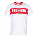 Koszulka kibica Polska Godło 2 (biała)