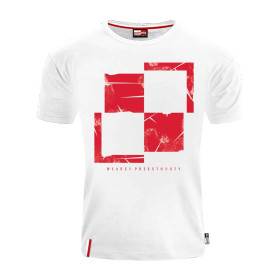 Koszulka patriotyczna Szachownica - biała